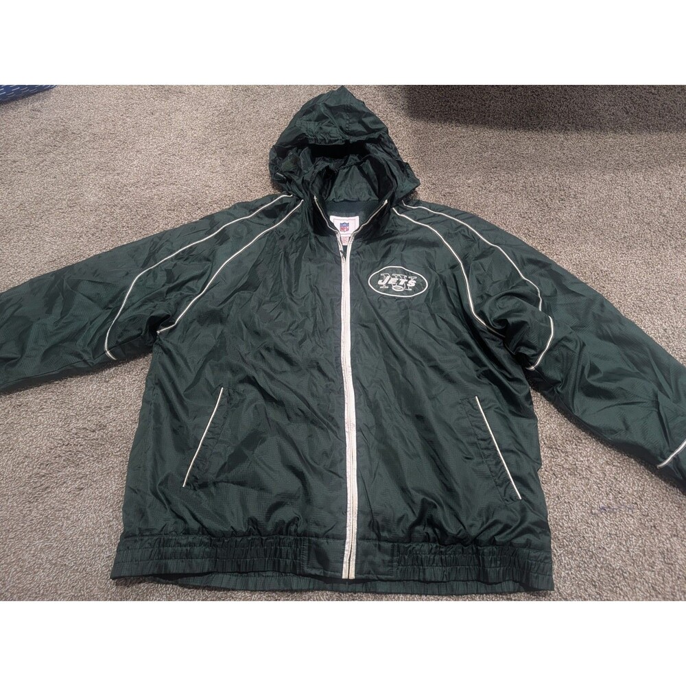 NFL New York Jets Men’s Large G-3 Apparel Vintage Lined Jacket with Hood Warm